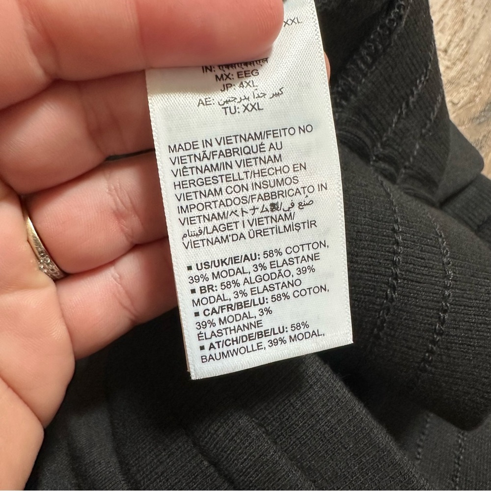 NWT! Daily Ritual Skirt, Sweatshirt, Black, Drawstring, Modal Blend, XXL - Picture 8 of 10